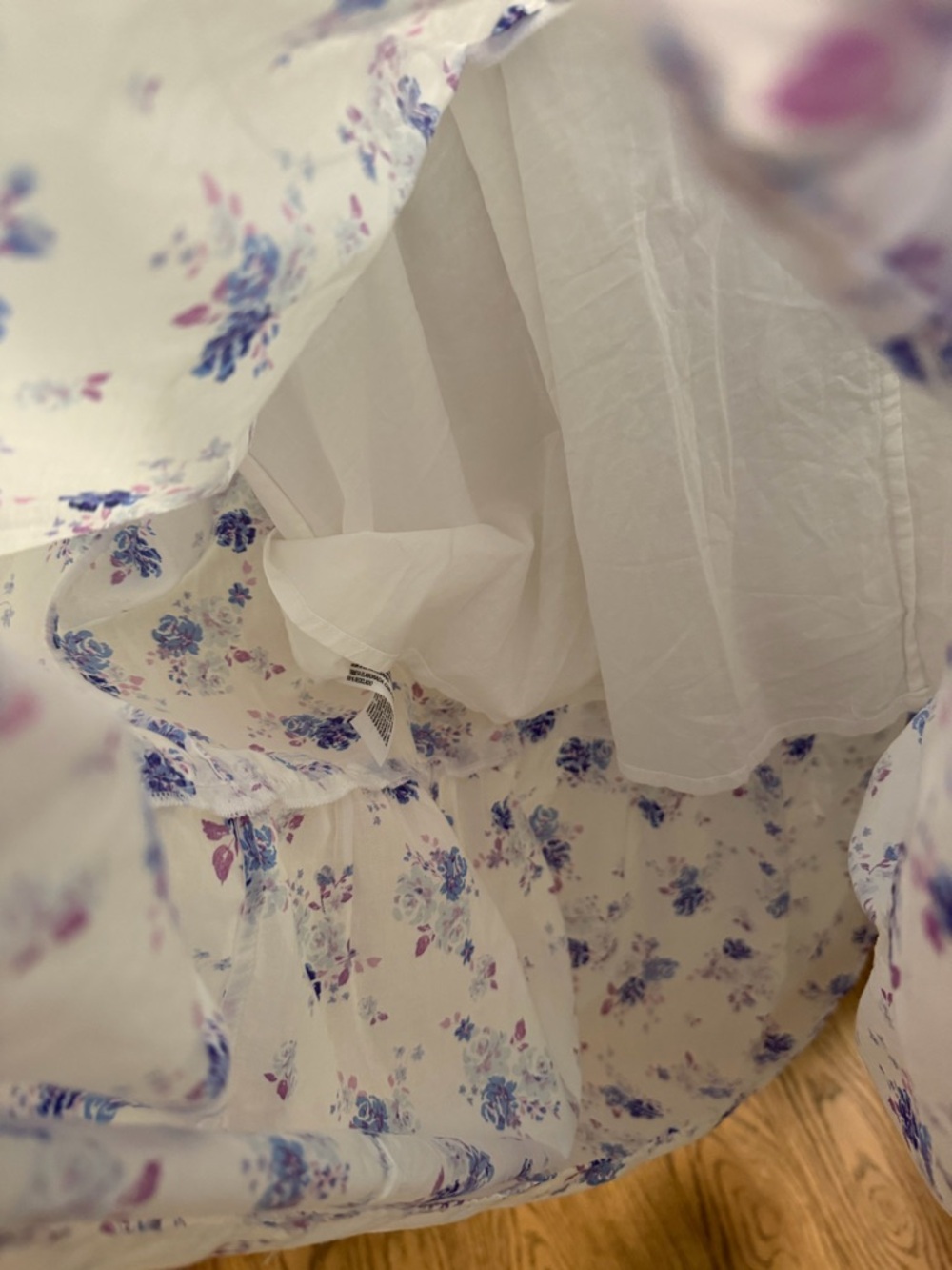 LoveShackFancy & Target Collab  White Maxi Dress with Blue Floral - Picture 6 of 6